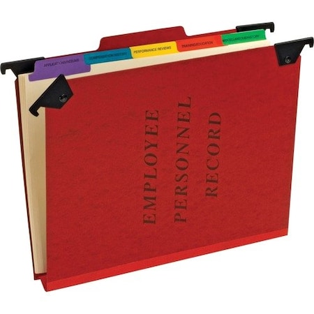 Tops Business Forms Pendaflex SER2ER, HANGING STYLE PERSONNEL FOLDERS, 1/3-CUT TABS, CENTER POSITION, LETTER SIZE, RED PFXSER2ER